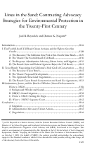 Cover page: Lines in the Sand: Contrasting Advocacy Strategies for Environmental Protection in the Twenty-First Century