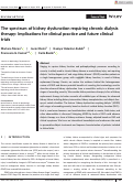 Cover page: The spectrum of kidney dysfunction requiring chronic dialysis therapy: Implications for clinical practice and future clinical trials