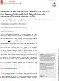 Cover page: Development and Evaluation of a Point-of-Care Test in a Low-Resource Setting with High Rates of Chlamydia trachomatis Urogenital Infections in Fiji