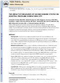 Cover page: Impact of Socioeconomic Status Measures on Hospital Profiling in New York City