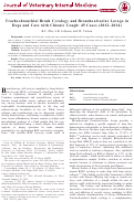 Cover page: Tracheobronchial Brush Cytology and Bronchoalveolar Lavage in Dogs and Cats with Chronic Cough: 45 Cases (2012–2014)