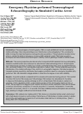 Cover page: Emergency Physician-performed Transesophageal Echocardiography in Simulated Cardiac Arrest