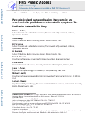 Cover page: Psychological and Pain Sensitization Characteristics Are Associated With Patellofemoral Osteoarthritis Symptoms: The Multicenter Osteoarthritis Study