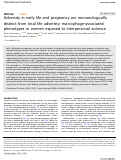 Cover page: Adversity in early life and pregnancy are immunologically distinct from total life adversity: macrophage-associated phenotypes in women exposed to interpersonal violence