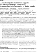 Cover page: A cloud-compatible bioinformatics pipeline for ultrarapid pathogen identification from next-generation sequencing of clinical samples