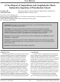 Cover page: A Case Report of Angioedema and Anaphylactic Shock Induced by Ingestion of Polyethylene Glycol