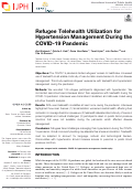 Cover page: Refugee Telehealth Utilization for Hypertension Management During the COVID-19 Pandemic.