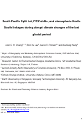 Cover page: South Pacific Split Jet, ITCZ shifts, and atmospheric North–South linkages during abrupt climate changes of the last glacial period