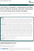 Cover page: Your Path to Transplant: a randomized controlled trial of a tailored computer education intervention to increase living donor kidney transplant