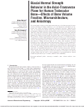 Cover page: Biaxial Normal Strength Behavior in the Axial-Transverse Plane for Human Trabecular Bone—Effects of Bone Volume Fraction, Microarchitecture, and Anisotropy