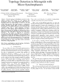 Cover page of Topology detection in microgrids with micro-synchrophasors