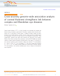 Cover page: Cross-ancestry genome-wide association analysis of corneal thickness strengthens link between complex and Mendelian eye diseases