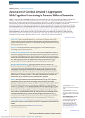 Cover page: Association of Cerebral Amyloid-β Aggregation With Cognitive Functioning in Persons Without Dementia