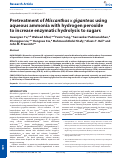 Cover page: Pretreatment of Miscanthus×giganteus using aqueous ammonia with hydrogen peroxide to increase enzymatic hydrolysis to sugars