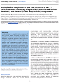 Cover page: Multiple skin neoplasms at one site (MUSK IN A NEST): collision tumor consisting of epidermal (macular seborrheic keratosis) and dermal (lichen amyloidosis) components