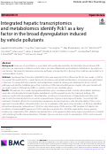Cover page: Integrated hepatic transcriptomics and metabolomics identify Pck1 as a key factor in the broad dysregulation induced by vehicle pollutants.