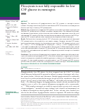 Cover page: Pleocytosis is not fully responsible for low CSF glucose in meningitis.