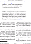 Cover page: Heat transfer simulation and thermal measurements of microfabricated x-ray transparent heater stages