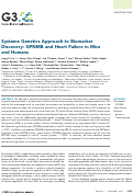 Cover page: Systems Genetics Approach to Biomarker Discovery: GPNMB and Heart Failure in Mice and Humans