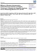 Cover page: Efficacy of Routine Intraoperative Cranio-Femoral Traction in Surgical Treatment of Adolescent Idiopathic Scoliosis Curves Measuring Between 50° and 90°.