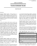 Cover page: Functional Gallbladder Disorder