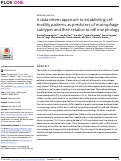 Cover page: A data-driven approach to establishing cell motility patterns as predictors of macrophage subtypes and their relation to cell morphology.