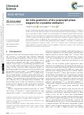 Cover page: Ab initio prediction of the polymorph phase diagram for crystalline methanol