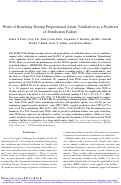 Cover page: Work of Breathing During Proportional Assist Ventilation as a Predictor of Extubation Failure.