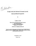 Cover page: Foreign Trade and California's Economic Growth: Issues and Research Approach