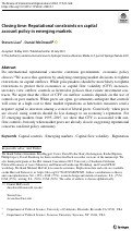 Cover page: Closing time: Reputational constraints on capital account policy in emerging markets