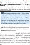 Cover page: When Can Antibiotic Treatments for Trachoma Be Discontinued? Graduating Communities in Three African Countries