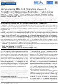 Cover page: Crowdsourcing HIV Test Promotion Videos: A Noninferiority Randomized Controlled Trial in China