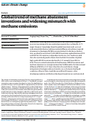 Cover page: Global trend of methane abatement inventions and widening mismatch with methane emissions