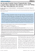 Cover page: An Accurate Prostate Cancer Prognosticator Using a Seven-Gene Signature Plus Gleason Score and Taking Cell Type Heterogeneity into Account