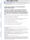 Cover page: Examining the contributions of environmental quality to pediatric multiple sclerosis