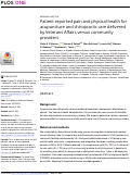 Cover page: Patient-reported pain and physical health for acupuncture and chiropractic care delivered by Veterans Affairs versus community providers.