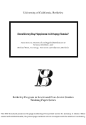 Cover page: Does Money Buy Happiness in Unhappy Russia?