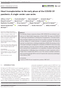 Cover page: Heart transplantation in the early phase of the COVID‐19 pandemic: A single‐center case series