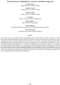 Cover page: Vocal patterns in schizophrenia: toward a cumulative approach