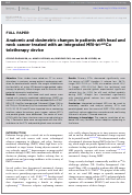 Cover page: Anatomic and dosimetric changes in patients with head and neck cancer treated with an integrated MRI-tri-60Co teletherapy device