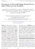 Cover page: Perceptions of Successful Aging Among Diverse Elders With Late-Life Disability