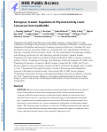 Cover page: Biological/Genetic Regulation of Physical Activity Level