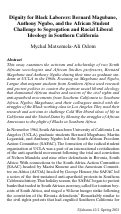 Cover page: Dignity for Black Laborers: Bernard Magubane, Anthony Ngubo, and the African Student Challenge to Segregation and Racial Liberal Ideology in Southern California