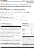 Cover page: NovoGraph: Human genome graph construction from multiple long-read <i>de novo</i> assemblies.