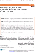 Cover page: Oxidative stress, inflammation, endothelial dysfunction and incidence of type 2 diabetes