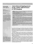 Cover page: Anterolateral impingement of the ankle: effectiveness of MR imaging.