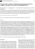 Cover page: Dynamics of the evolution of orthologous and paralogous portions of a complex locus region in two genomes of allopolyploid wheat