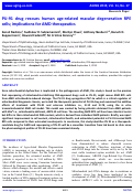 Cover page: PU-91 drug rescues human age-related macular degeneration RPE cells; implications for AMD therapeutics