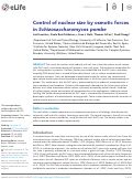 Cover page: Control of nuclear size by osmotic forces in <i>Schizosaccharomyces pombe</i>.