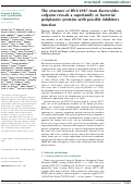 Cover page: The structure of BVU2987 from Bacteroides vulgatus reveals a superfamily of bacterial periplasmic proteins with possible inhibitory function